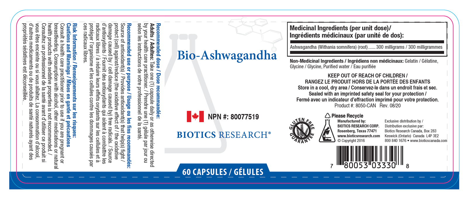 Bio-Ashwagandha - Label