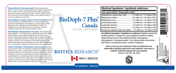 BioDoph-7 Plus - Label